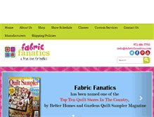 Tablet Screenshot of fabricfanatics.com
